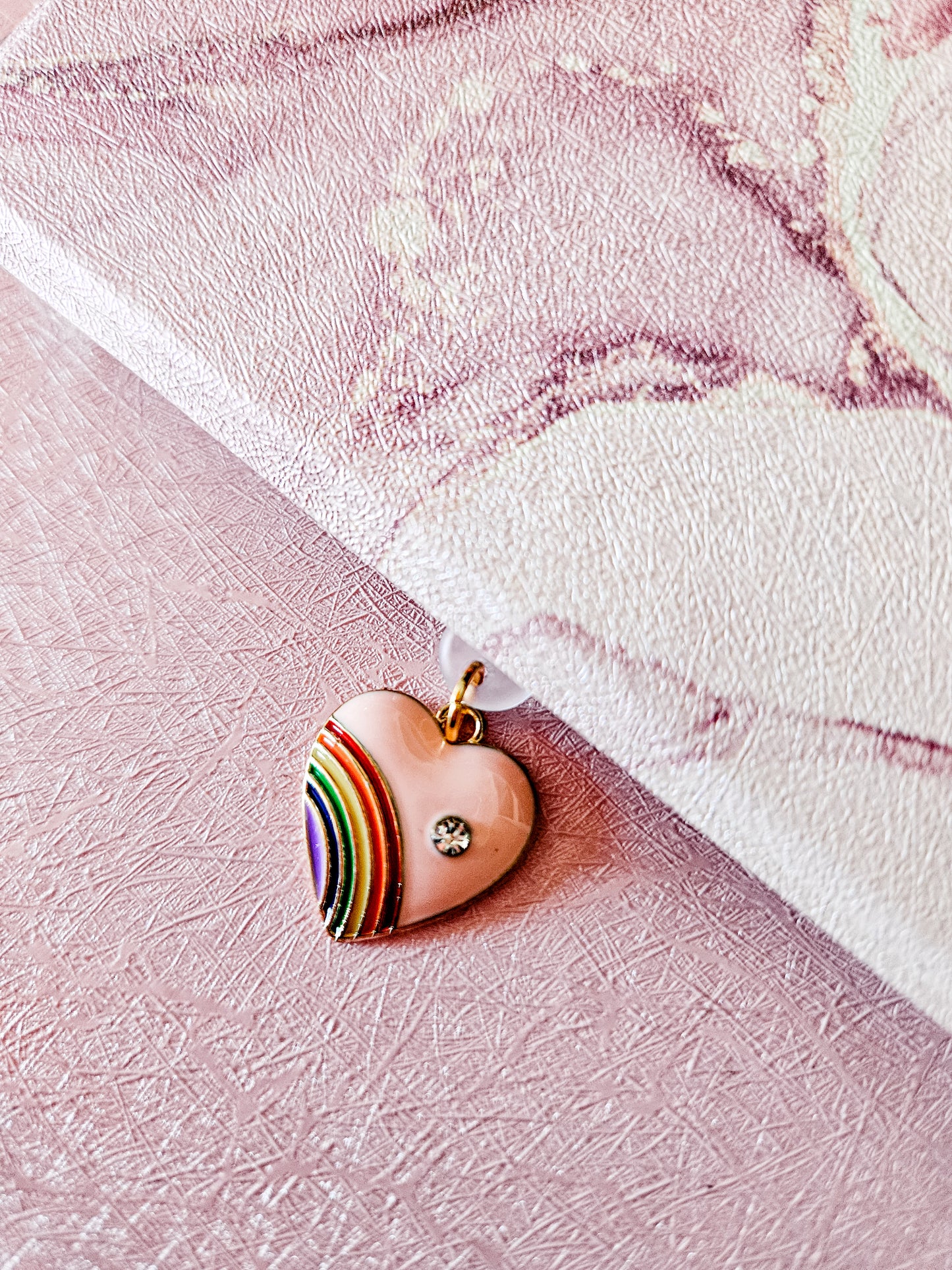 Rainbow Hearts Kindle Charm