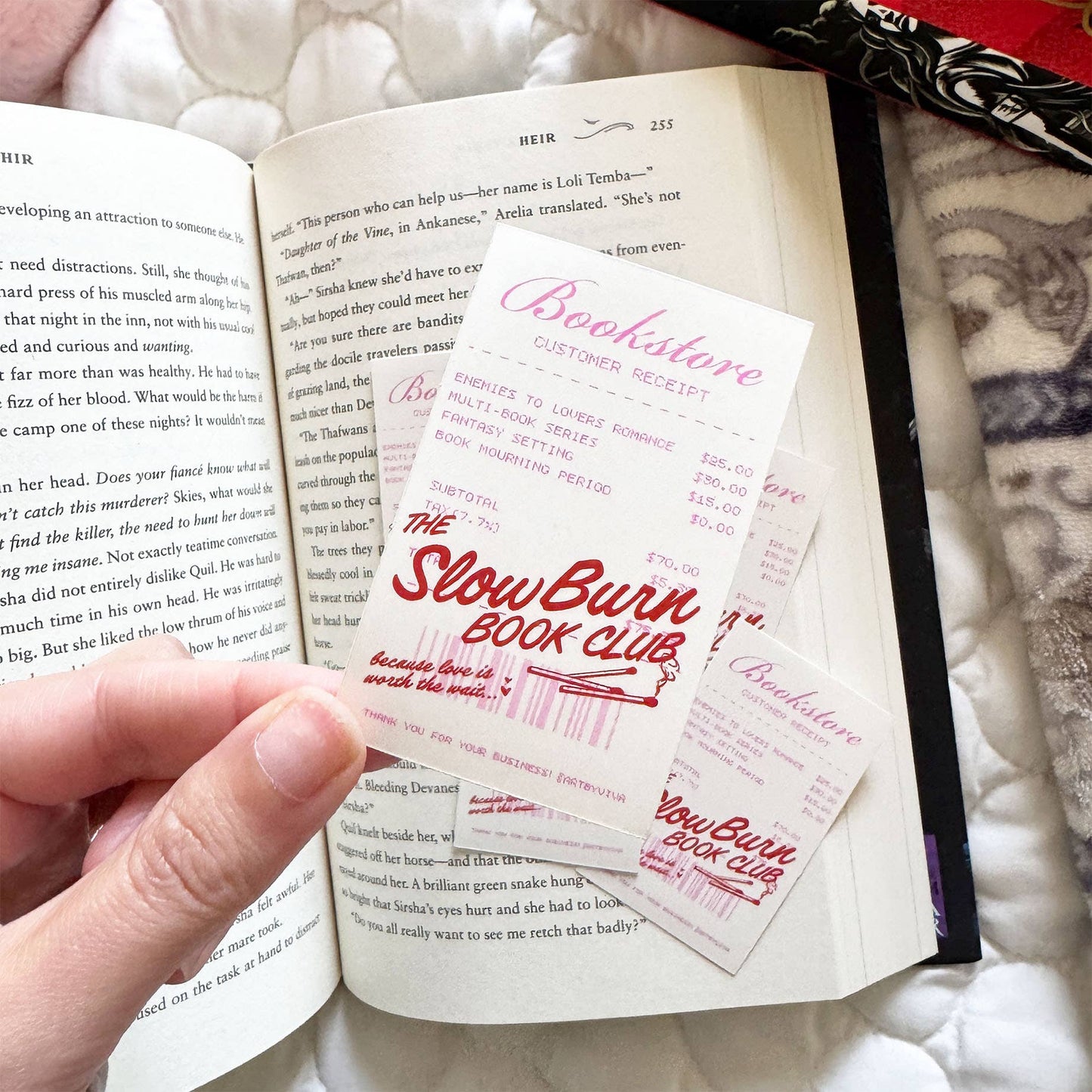 Slow Burn Book Club Customer Receipt - Bookish Stickers