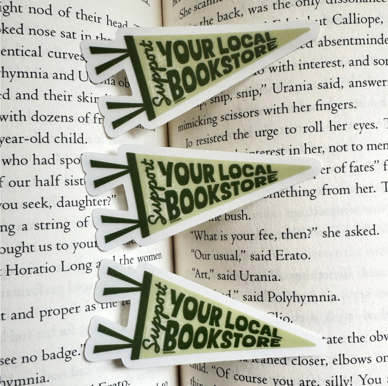 Support Your Local Bookstore Clear Matte Sticker