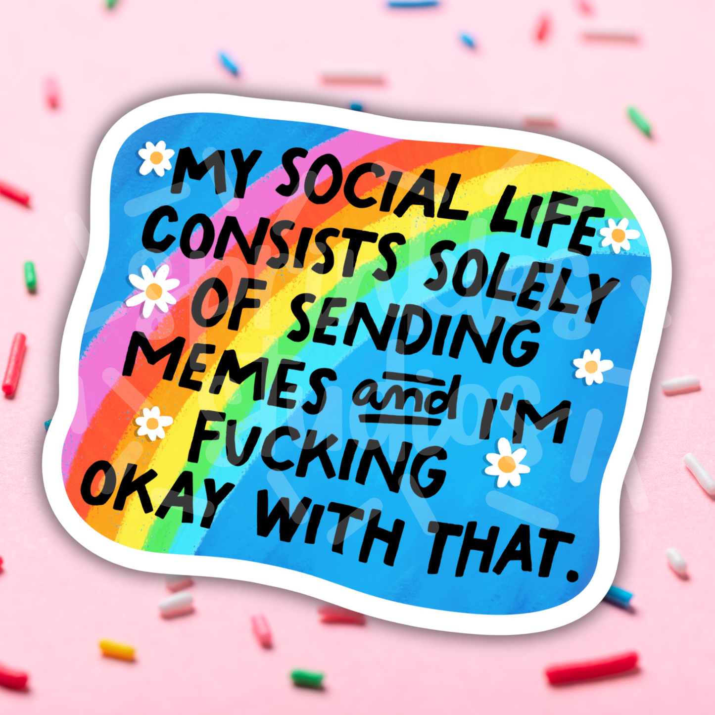 Social Life Memes Vinyl Sticker