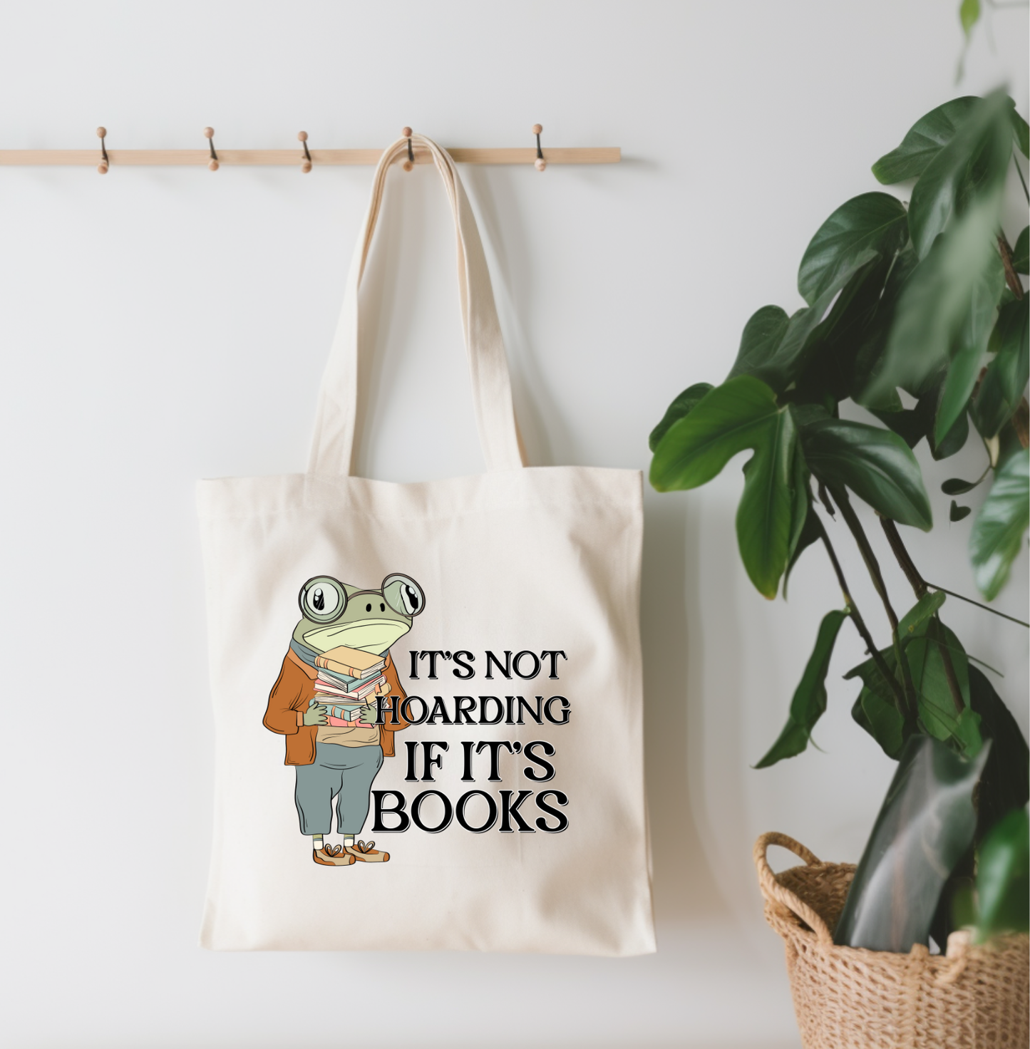 It's Not Hoarding If It's Books Canvas Tote Bag