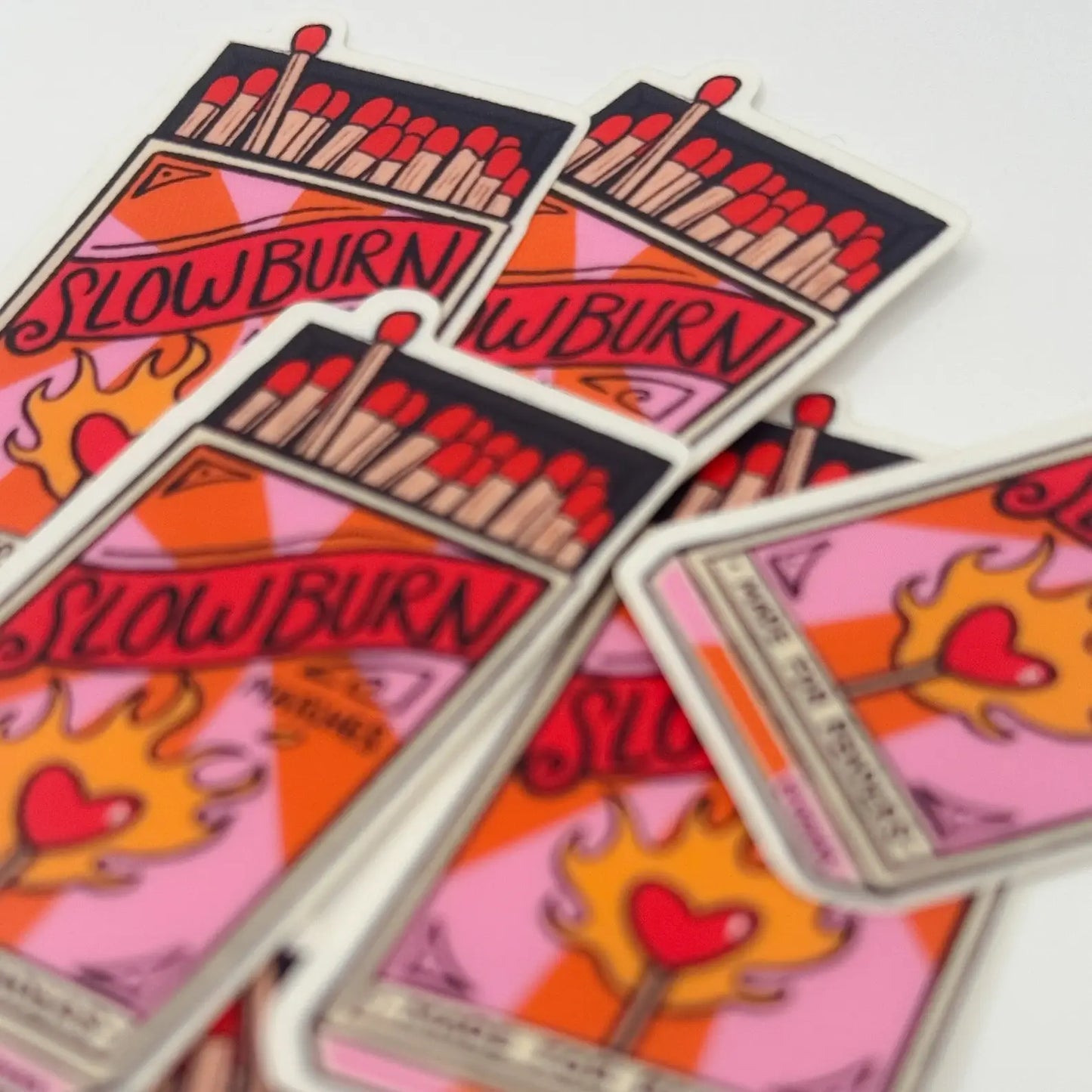 Slow Burn Romance - Book Lover Bookish Clear Matte Sticker