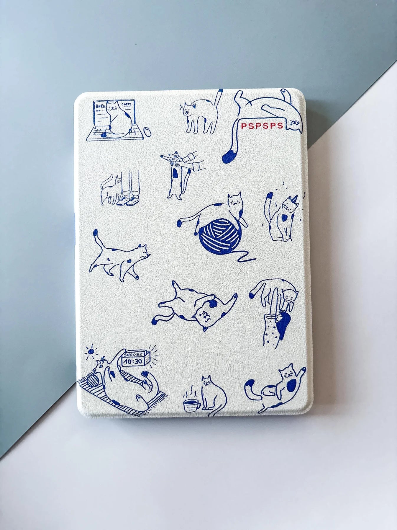 CUTE CAT KINDLE CASE WITH CLEAR BACK