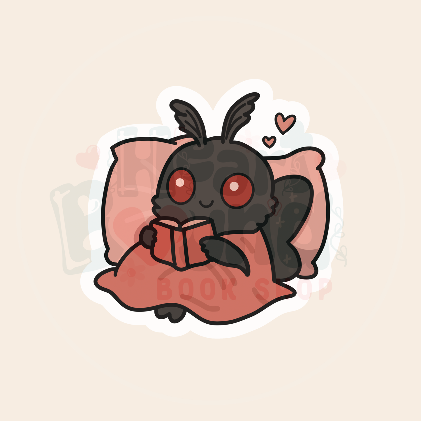 Mothman Reading in Bed
