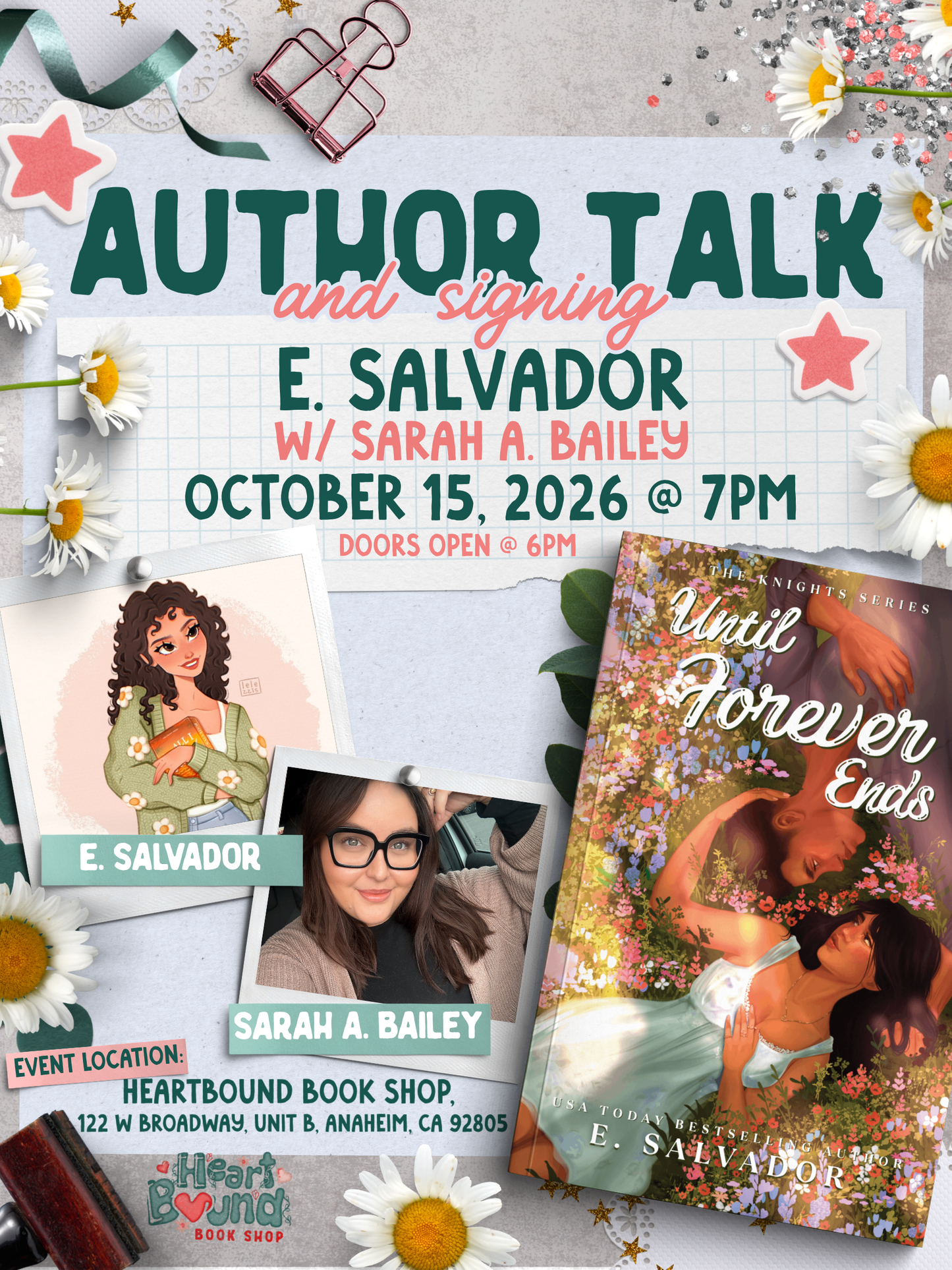Author Talk and Signing: E. Salvador with Sarah A. Bailey