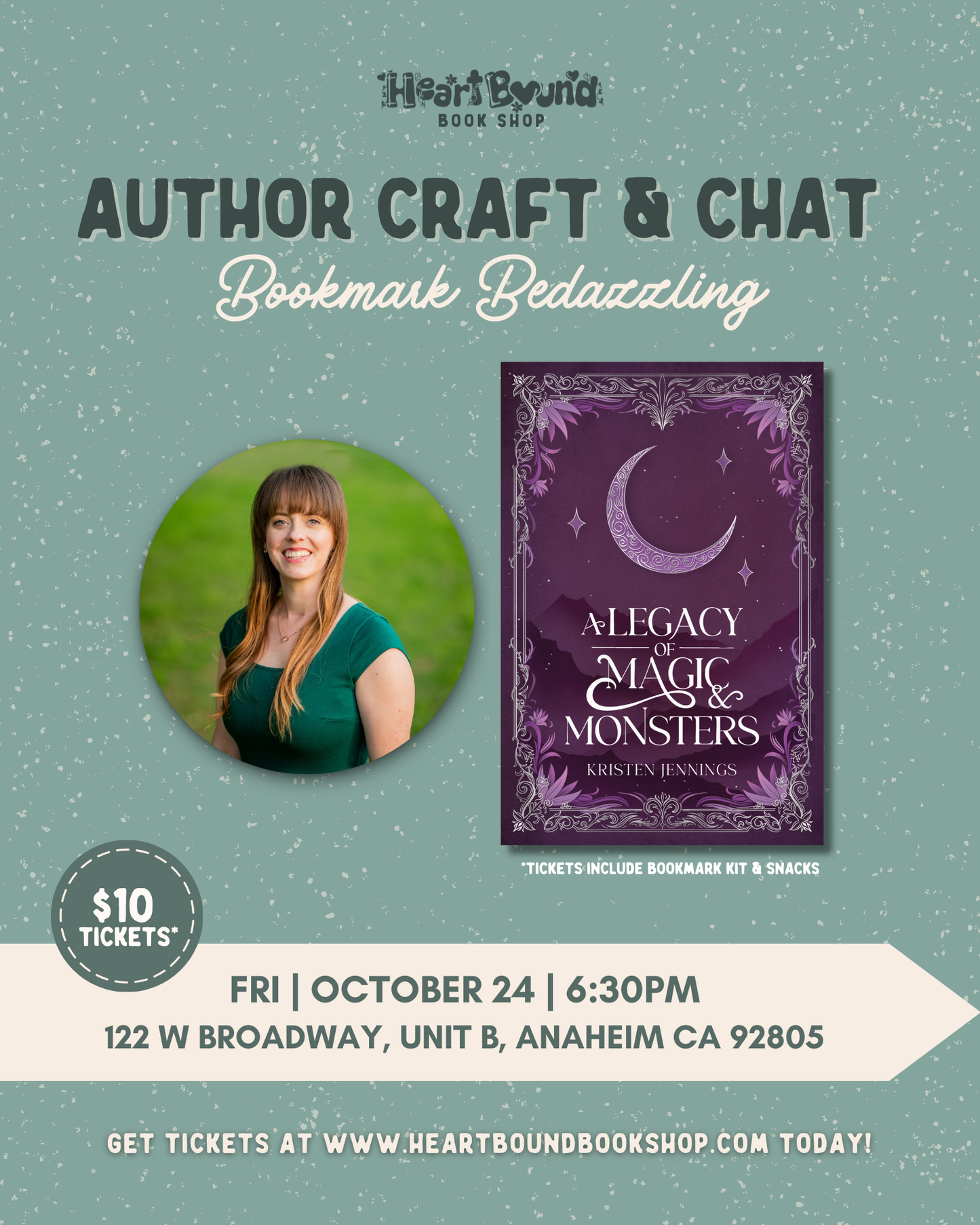 Author Craft & Chat: Bookmark Bedazzling with Kristen Jennings