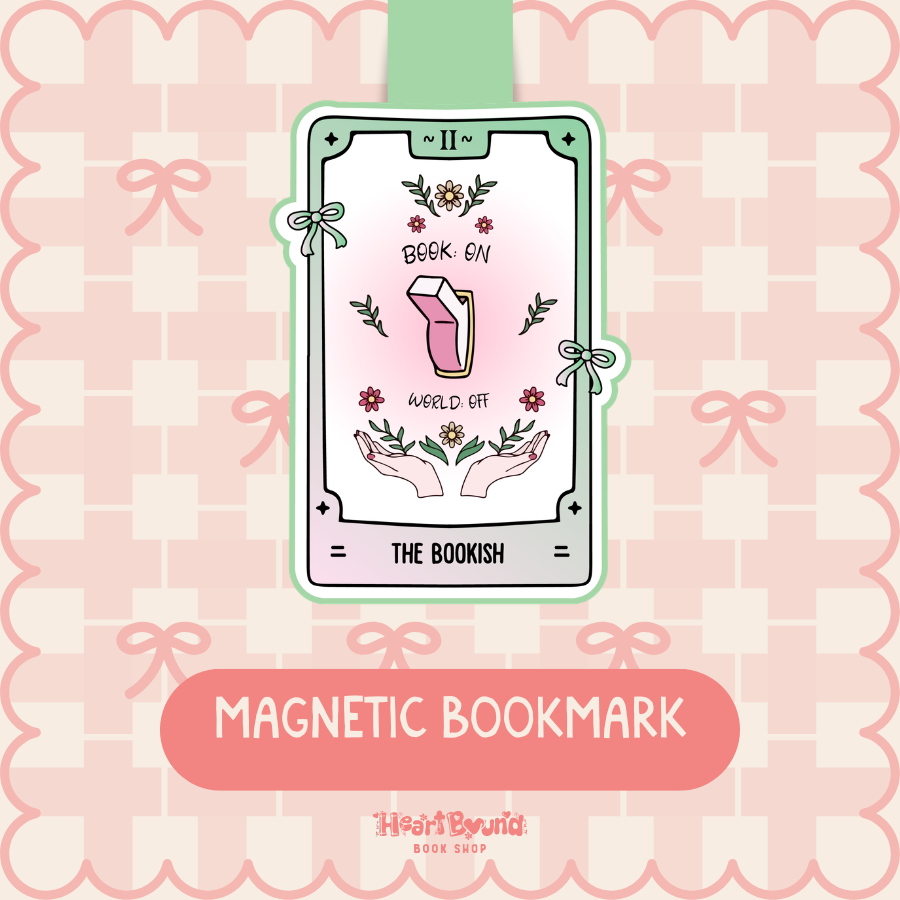 Book On, World Off Tarot Card Magnetic Bookmark