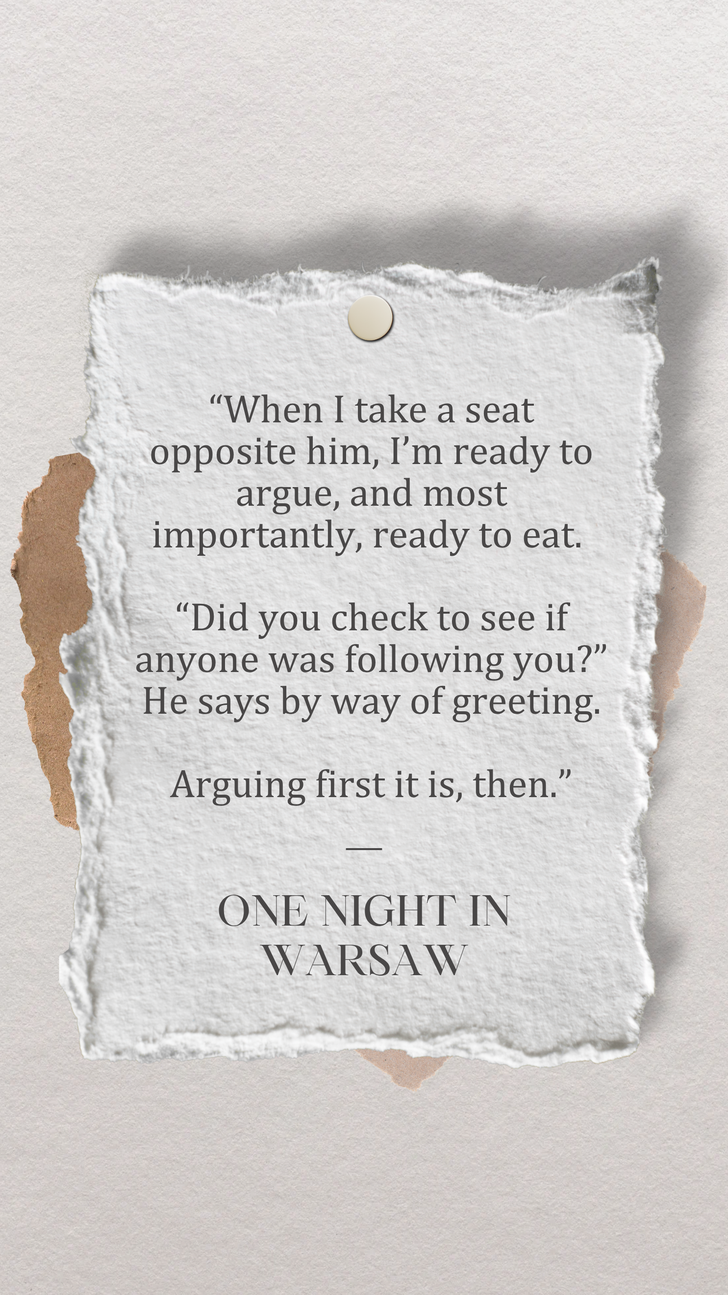 (PRE-ORDER) ONE NIGHT IN WARSAW by ERICA VIPOND