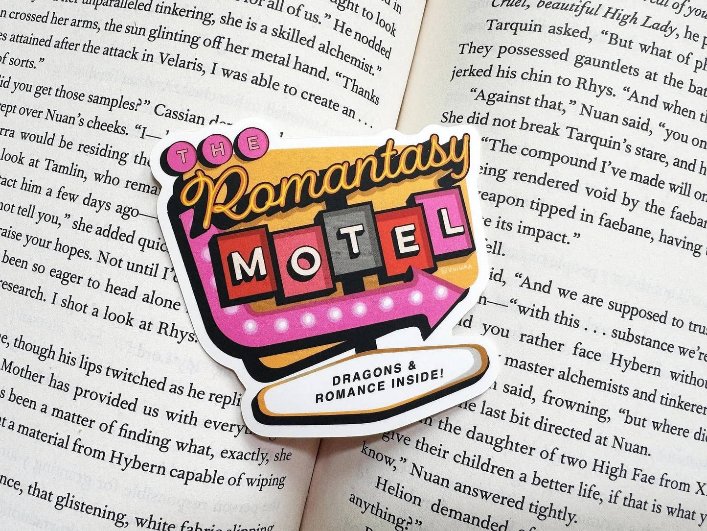 The Romantasy Motel Matte Bookish Sticker