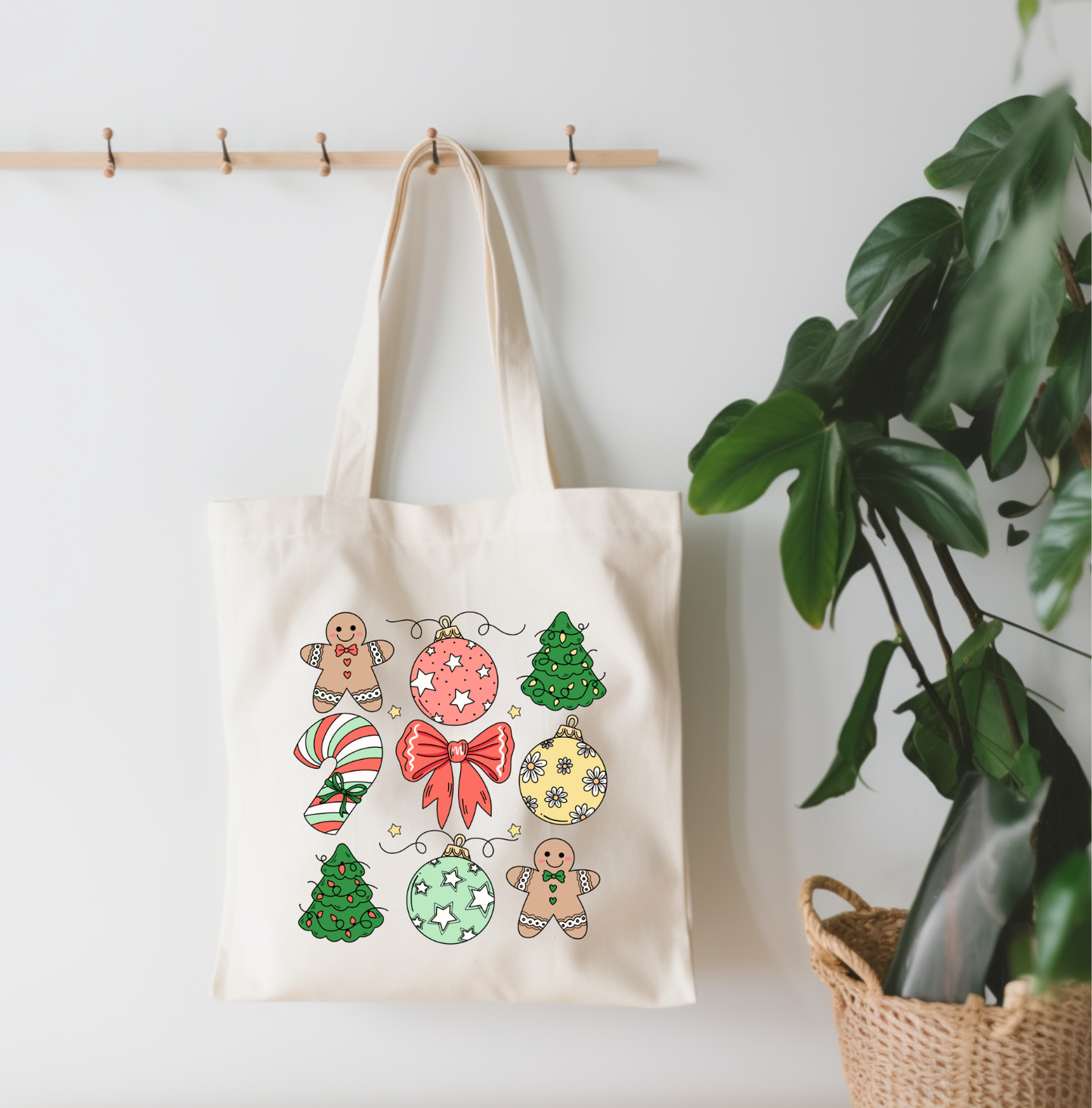Christmas Ornaments Canvas Tote Bag