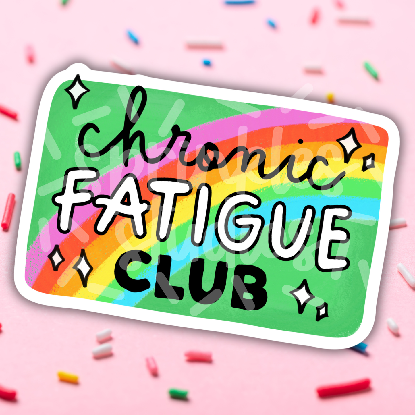 Chronic Fatigue Club Vinyl Sticker
