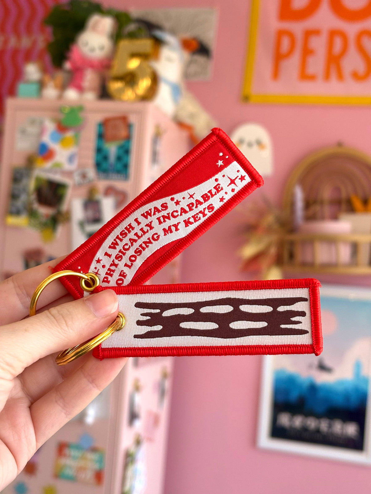 One Wish Halloween Patch Keychain