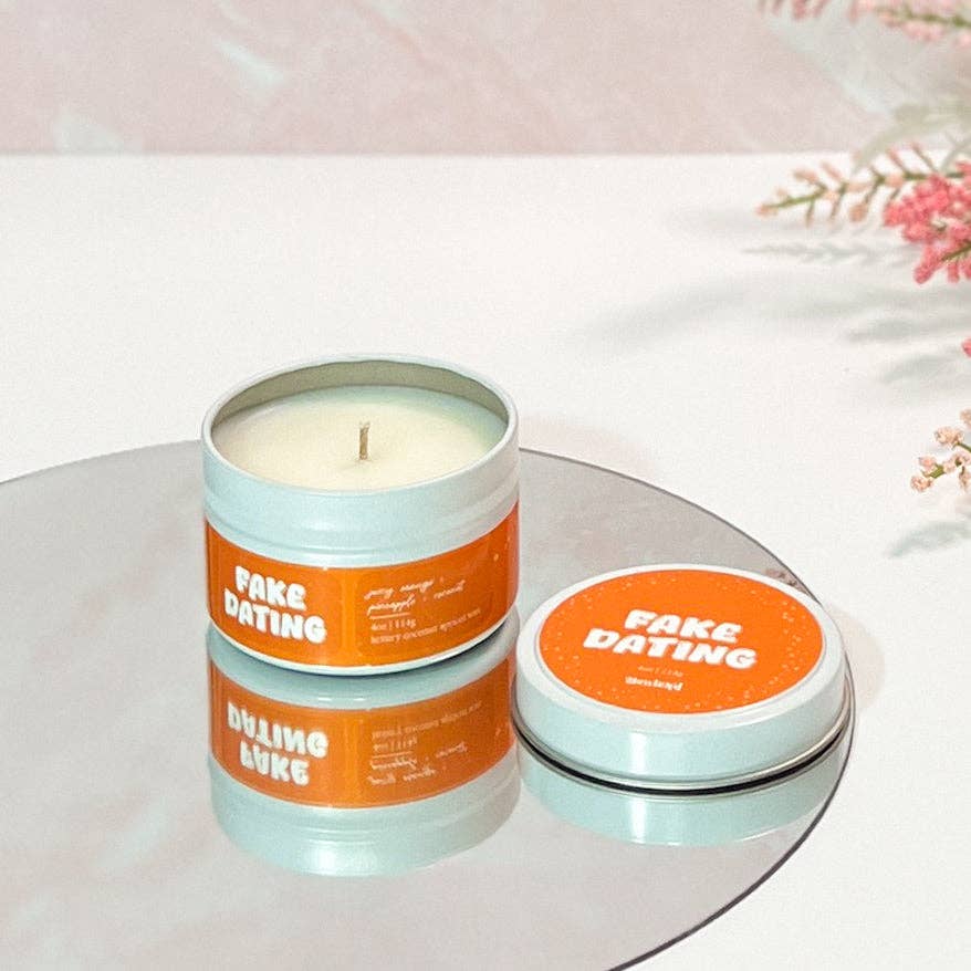 Fake Dating Candle - 4oz Book-Inspired Luxury Coconut Wax