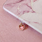 Peach & Pearls Heart Kindle Charm