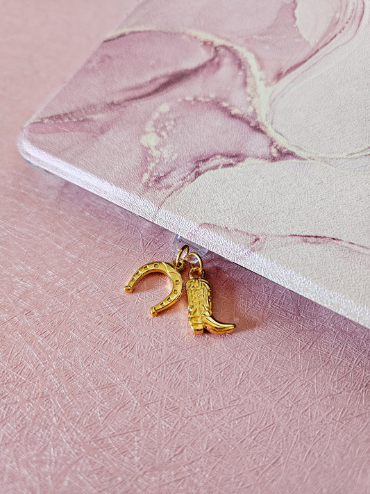 Cowboy Boot & Horseshoe Kindle Charm