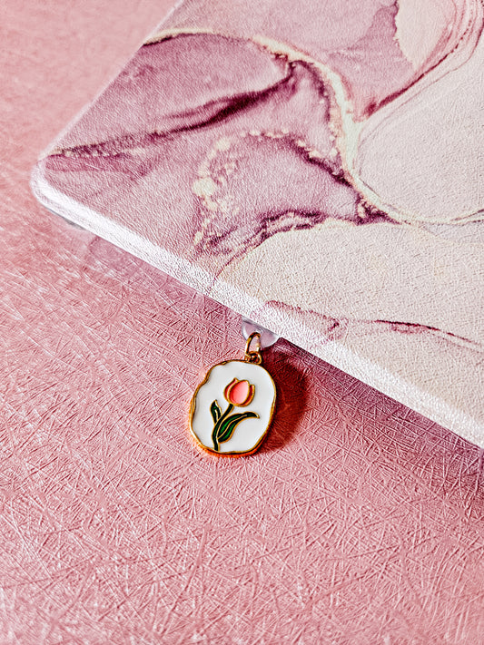Pink Tulip Kindle Charm