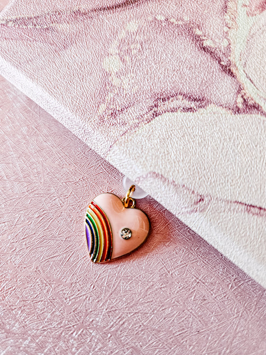 Rainbow Hearts Kindle Charm