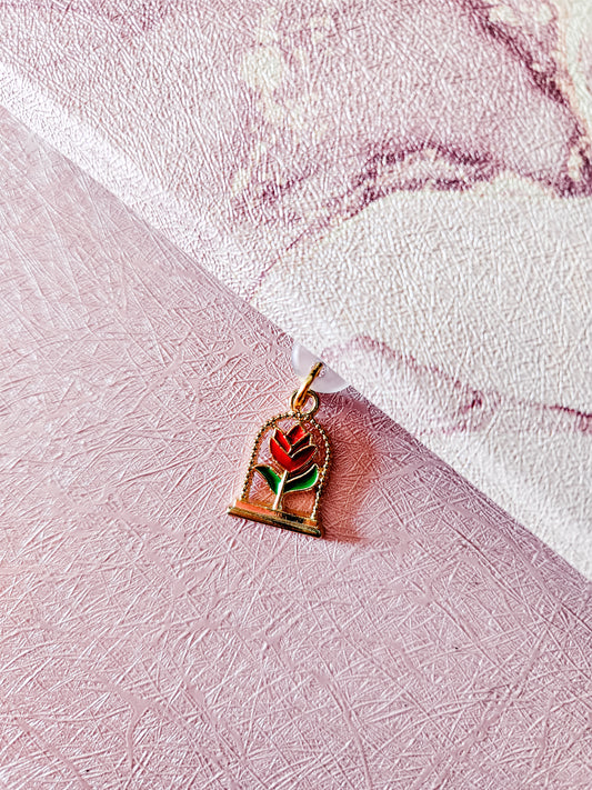 Rose in Cloche Kindle Charm