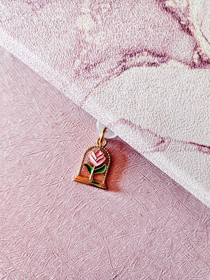 Rose in Cloche Kindle Charm