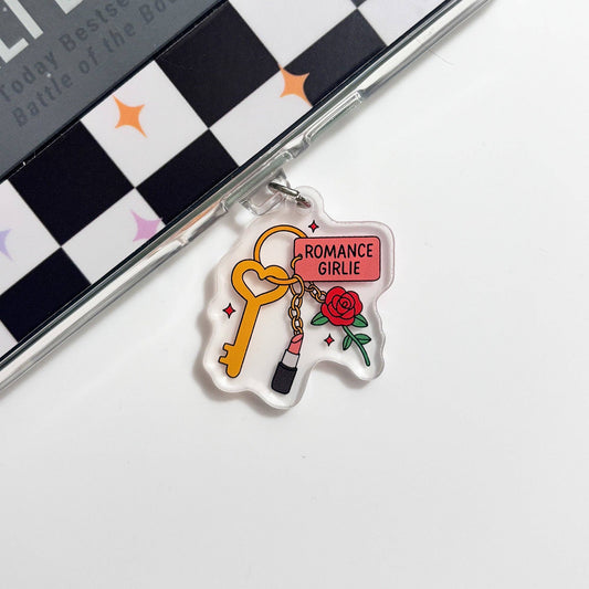 Romance Girlie Keychain e-Reader Charm Dust Plug