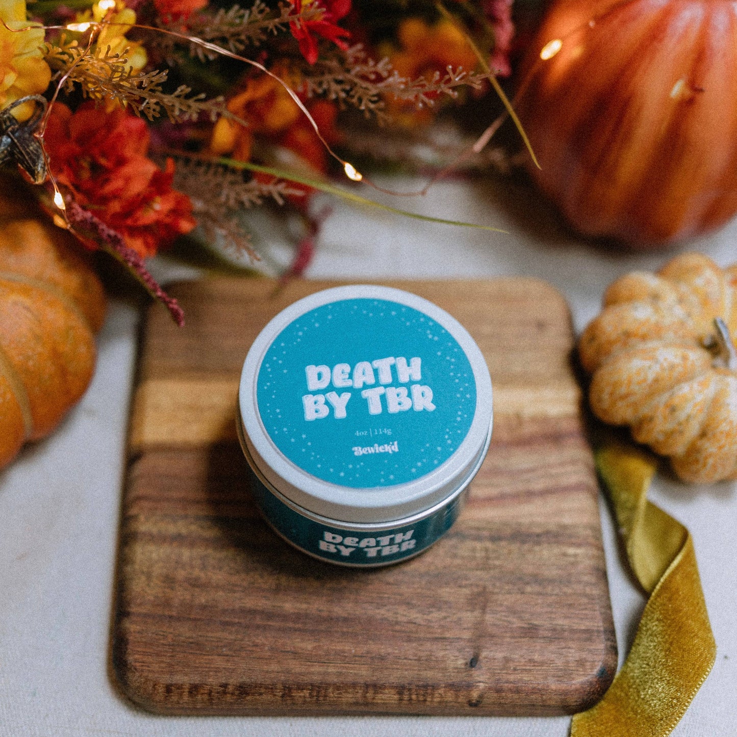 Death by TBR Candle - 4oz Book-Inspired Luxury Coconut Wax