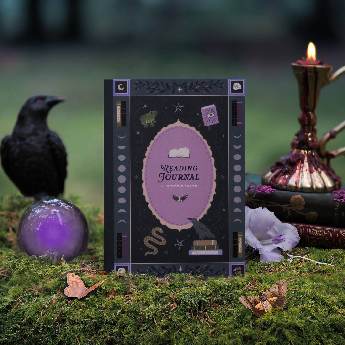Whimsy Witch Reading Journal – 50 Book Review Notebook