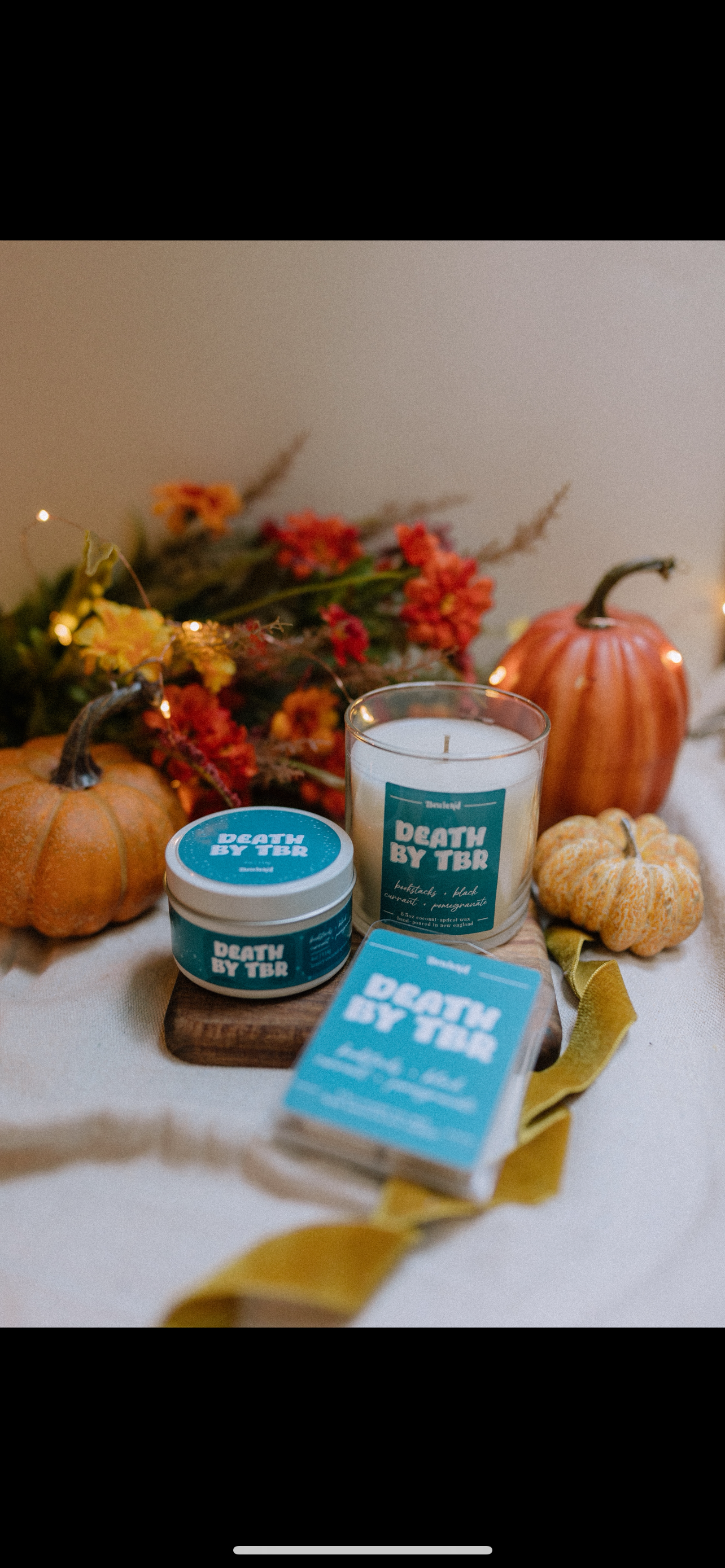 Death by TBR Candle - 4oz Book-Inspired Luxury Coconut Wax
