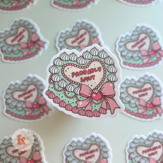 Probably smut vinyl sticker, bookish merch , bookish sticker