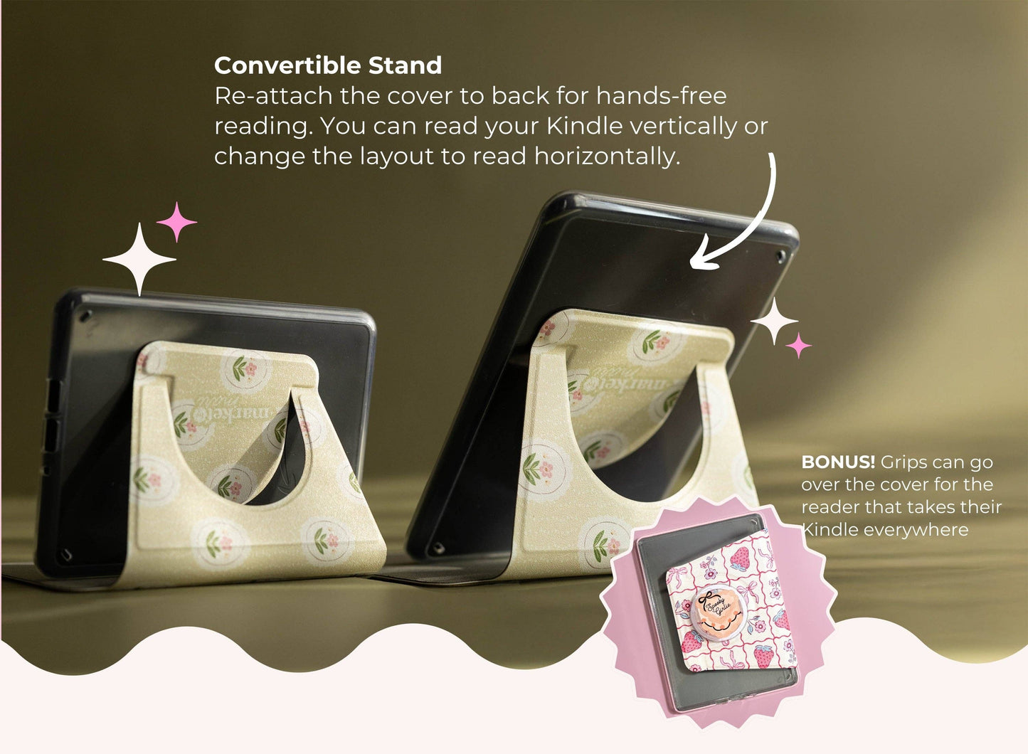 Cottage Blooms Removable Cover Kindle Case