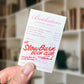 Slow Burn Book Club Customer Receipt - Bookish Stickers