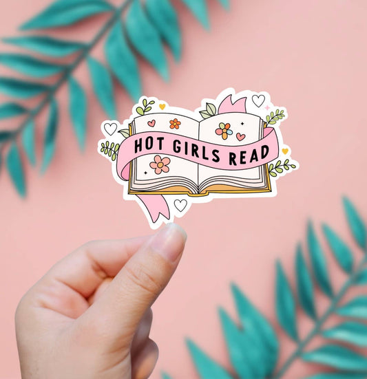 Hot Girls Read Sticker