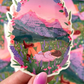 Glacier Cowgirl Clear Back Sticker