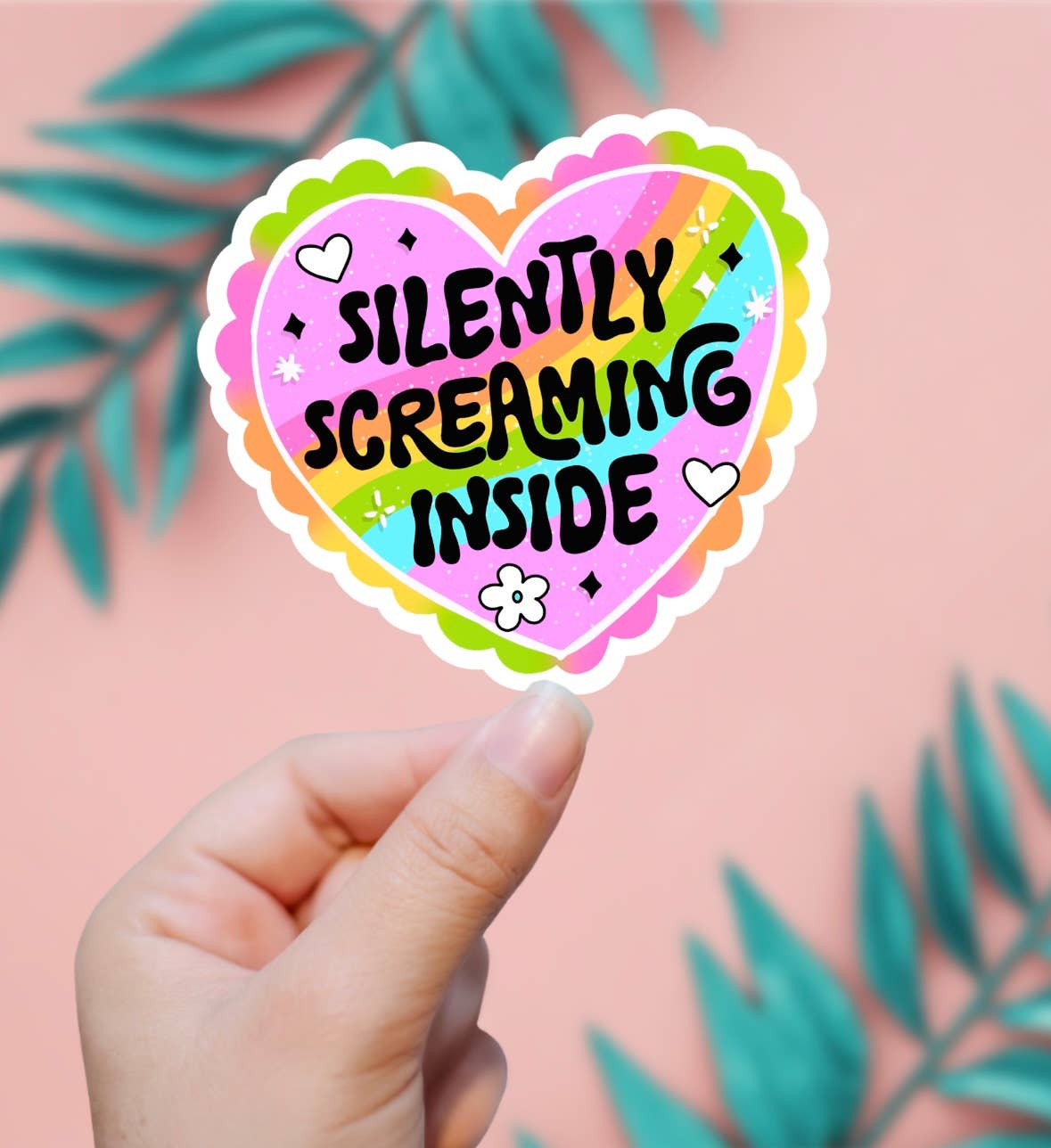 Silently Screaming Inside Sticker