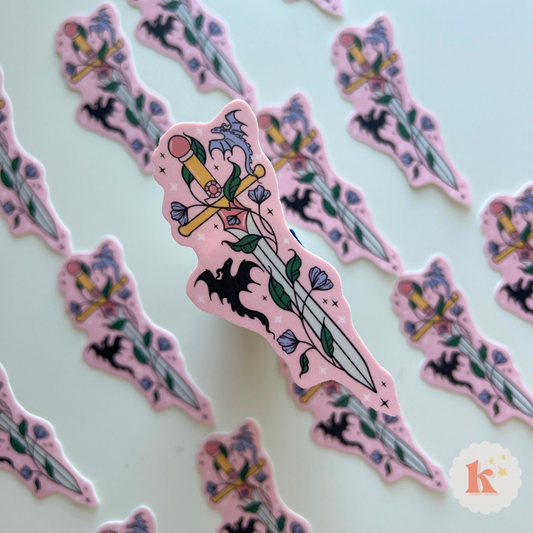 Fantasy dagger book sticker | bookish sticker | fantasy book