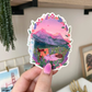 Glacier Cowgirl Clear Back Sticker