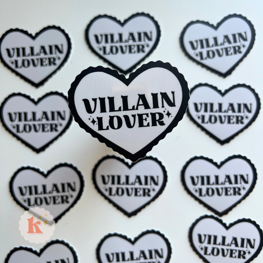 Villain lover vinyl sticker | bookish merch | bookish merch
