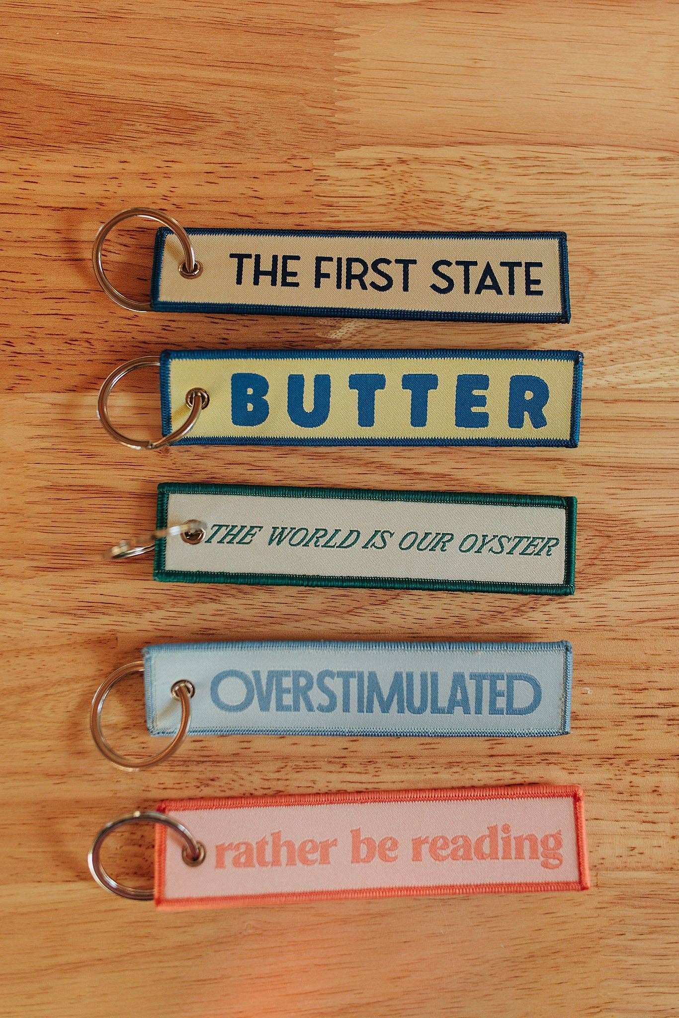 Butter Embroidered Keychain