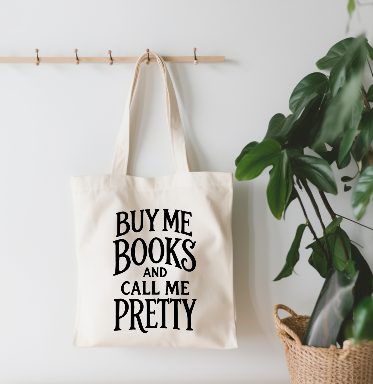 Buy Me Books And Call Me Pretty Canvas Tote Bag