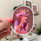 Cosmo Cowgirl Holographic Sticker