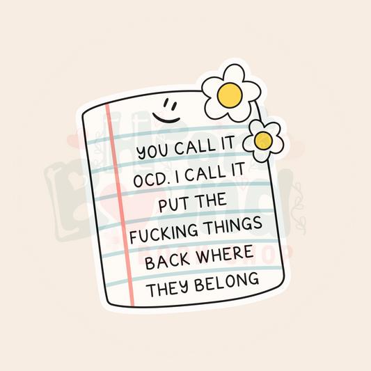 You Call It OCD