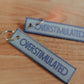 Overstimulated Embroidered Keychain