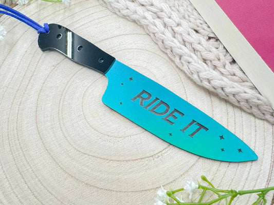 Ride It - Mirrored Knife Bookmark