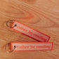 Rather Be Reading Embroidered Keychain