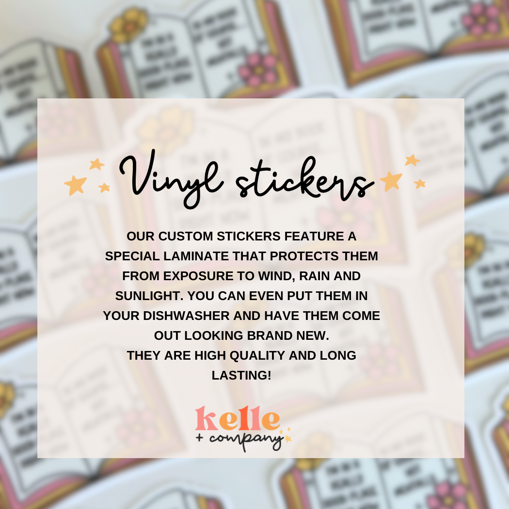 Probably smut vinyl sticker, bookish merch , bookish sticker