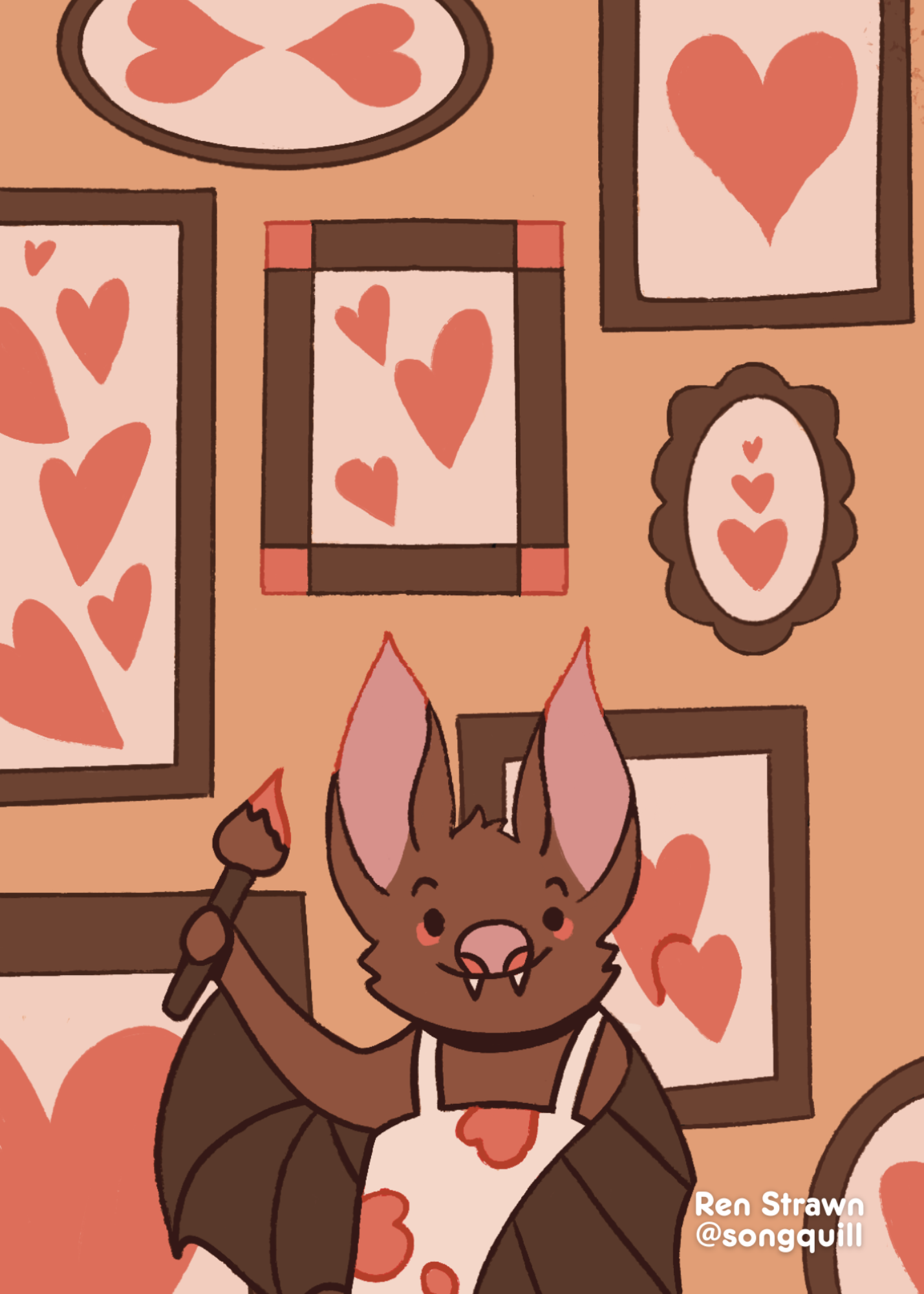 Cozy Hearts Postcard