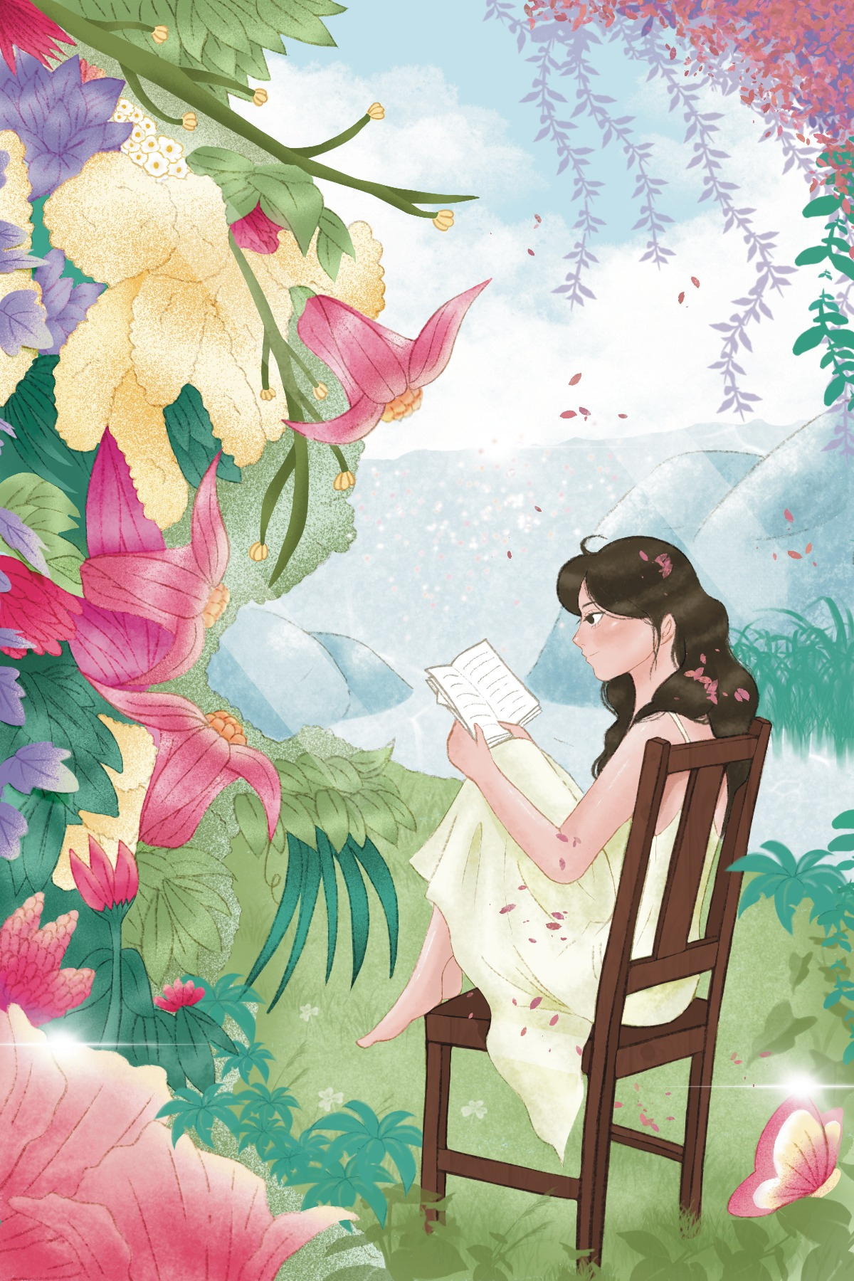 Flowering Romance Postcard
