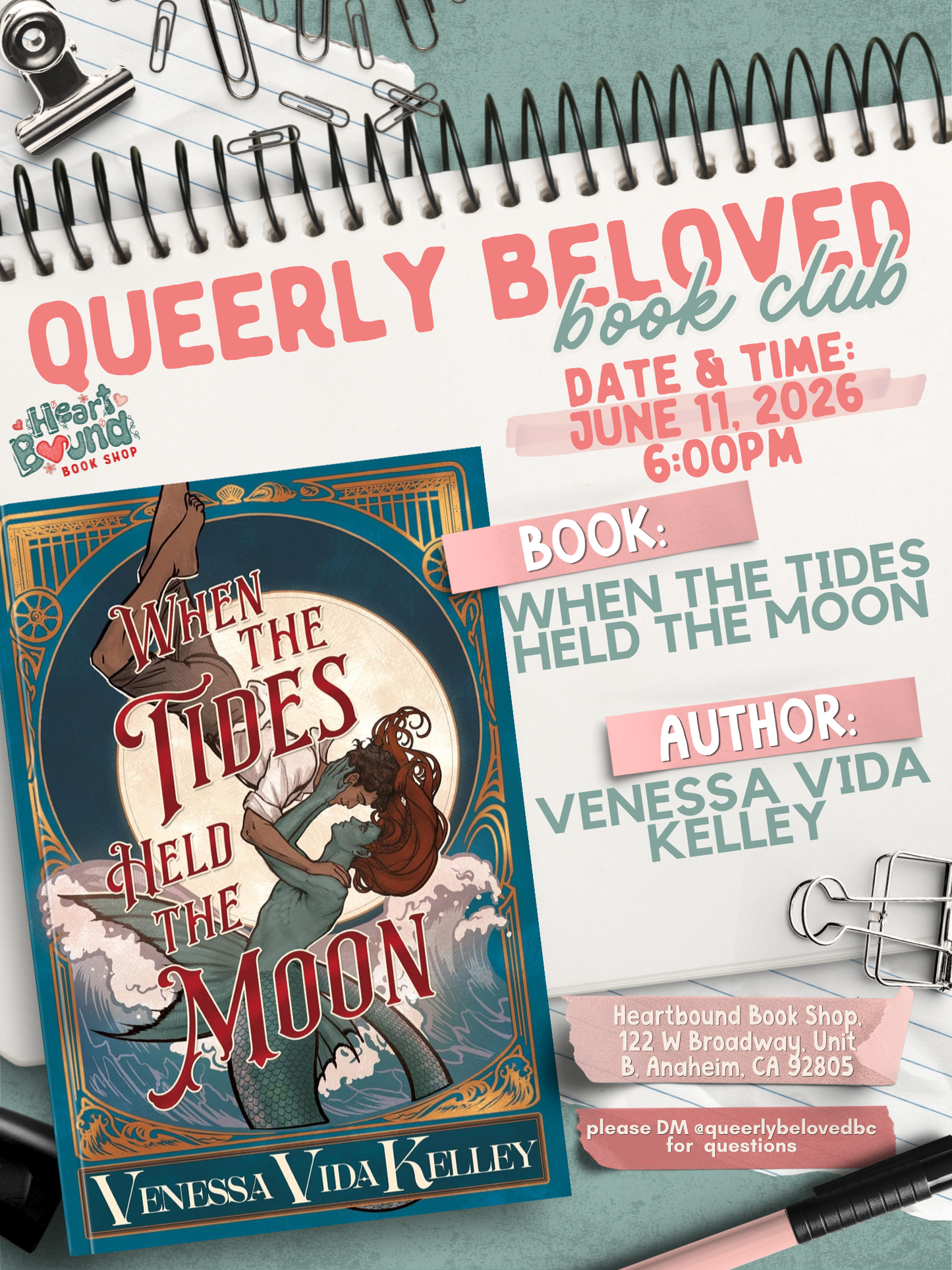 Queerly Beloved Book Club: When the Tides Held the Moon by Venessa Vida Kelley