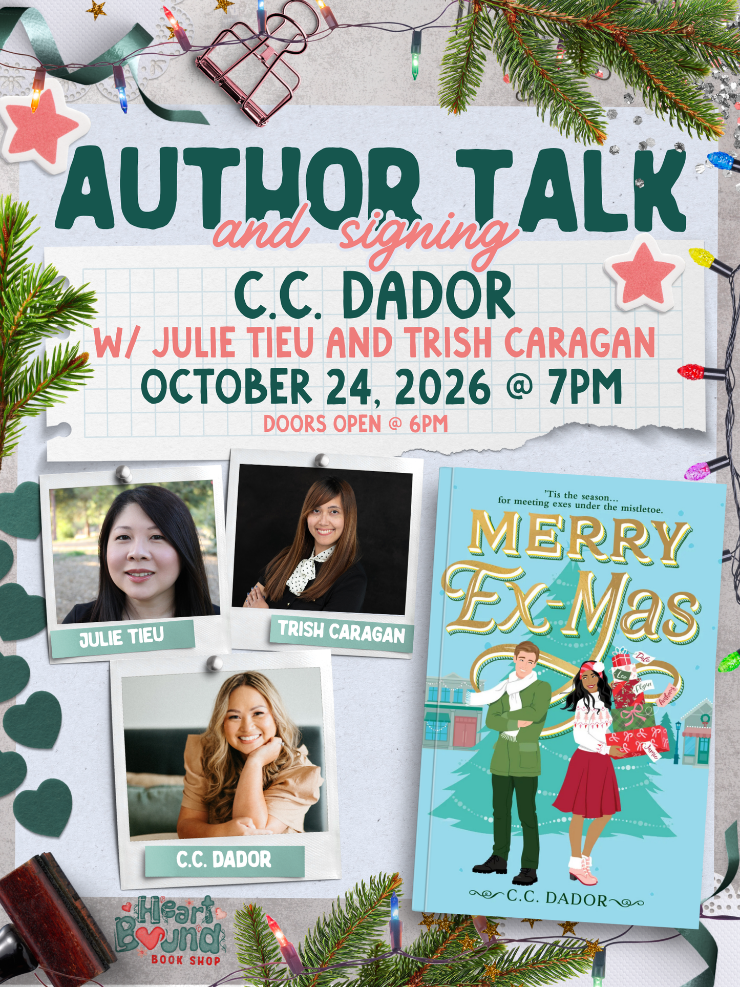 Author Talk and Signing: C.C. Dador with Julie Tieu and Trish Caragan