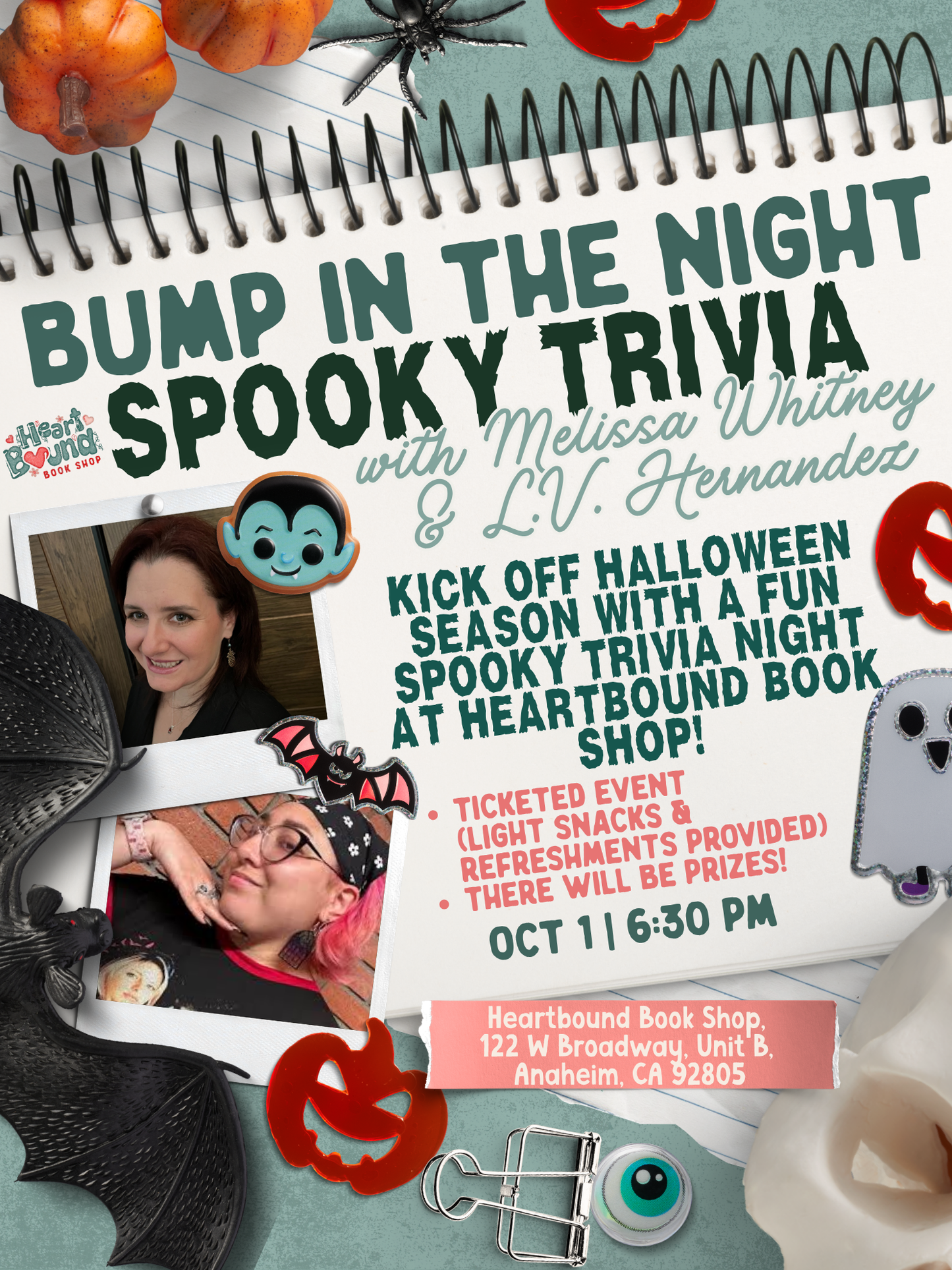 Bump in the Night: Spooky Trivia with Melissa Whitney and L.V. Hernandez