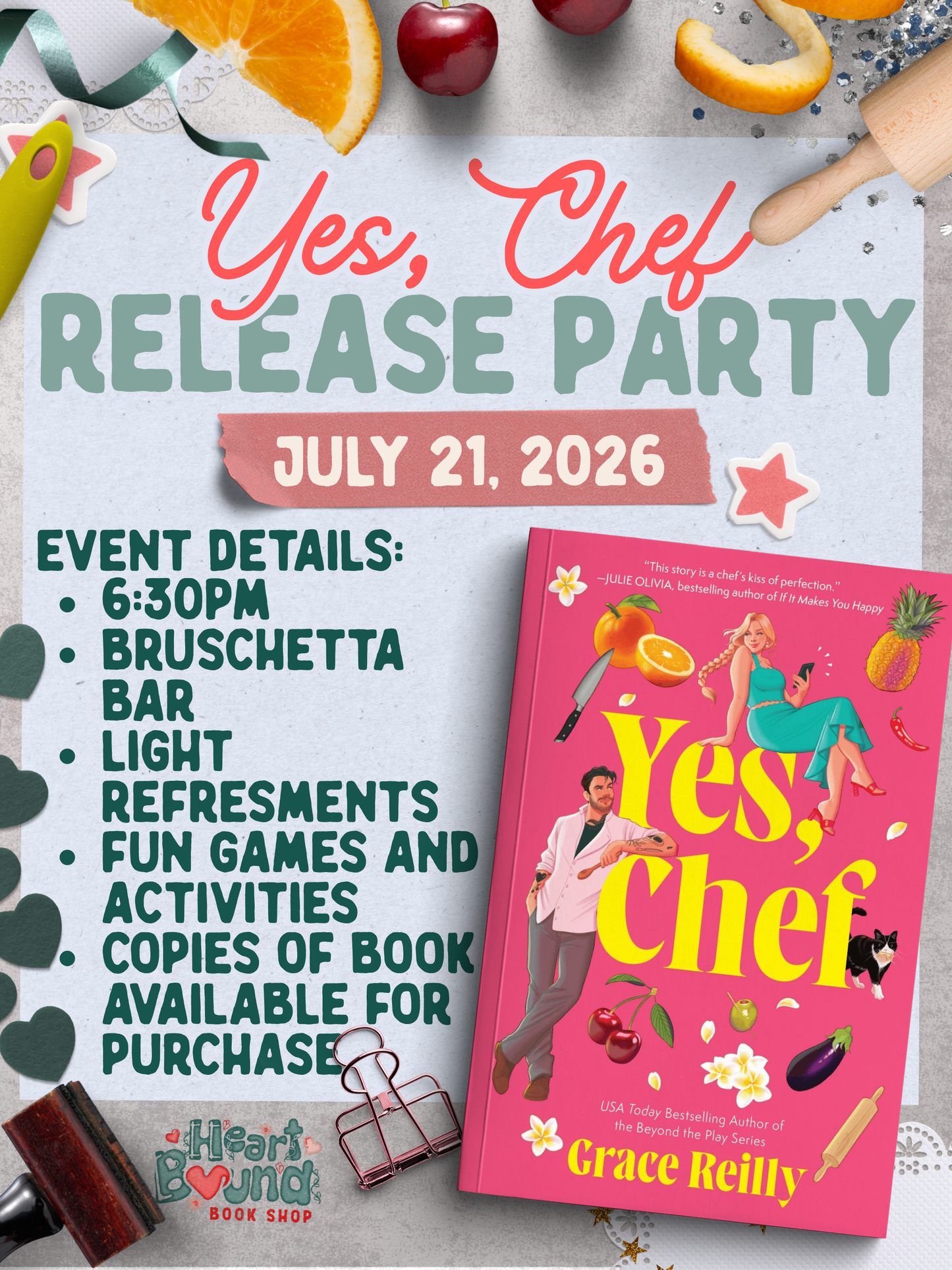 Yes, Chef by Grace Reilly Release Party